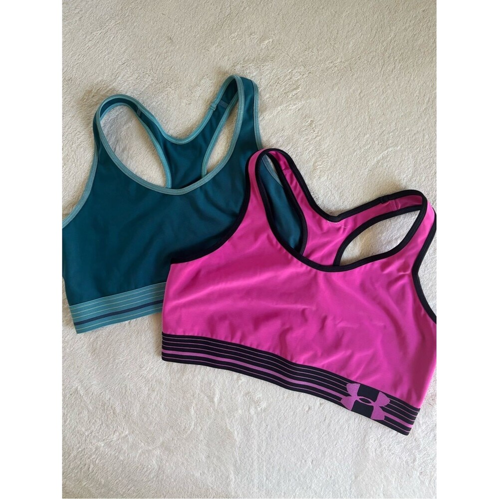 Under Armour Women's Pink & Teal Medium-Impact Sports Bras (Set of 2)